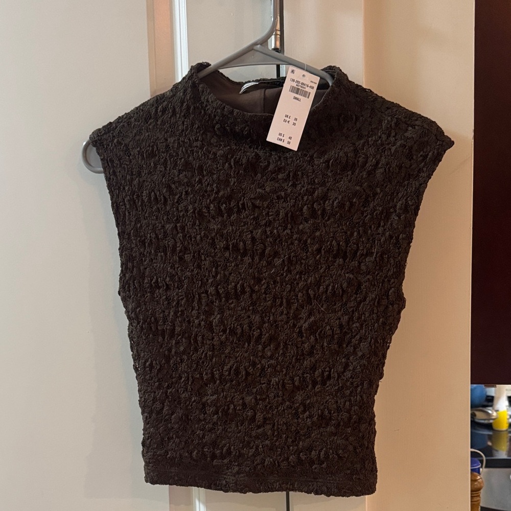 Abercrombie & Fitch Brown Textured Tank Top
